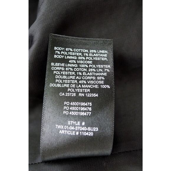 BABATON Tweed Linen-Blend Double-Breasted Index Blazer Jacket XS ARITZIA $228 - Picture 12 of 13